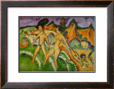 Nude Walking into the Sea, 1912 Prints by Ernst Ludwig Kirchner