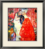 Girl Friends Framed Giclee Print by Gustav Klimt