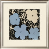 Flowers, c.1965 (Blue, Ivory) Print by Andy Warhol