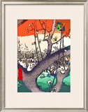 Plum Garden at Kameido Framed Giclee Print by Hiroshige II 
