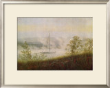 Elbe Skiff in the Morning Mist Framed Giclee Print by Caspar David Friedrich