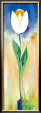 Single White and Orange Tulip Prints by Ingrid Sehl