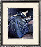 Althea Reading in Blue Dress Prints by John White Alexander