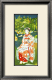 Japanese Woman in Kimono Framed Giclee Print