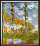 Poplars at Giverny Print by Claude Monet