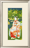 Japanese Woman in Kimono Framed Giclee Print