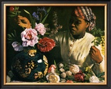 La Negresse aux Pivoines, 1870 Posters by Frederic Bazille