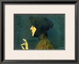 The Woman with a Gold Medallion Framed Giclee Print by Lucien Lévy-Dhurmer