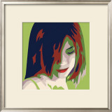 The Girl from Okinawa in Green Prints by Javier Palacios