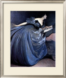 Althea Reading in Blue Dress Print by John White Alexander
