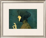 The Woman with a Gold Medallion Framed Giclee Print by Lucien Lévy-Dhurmer