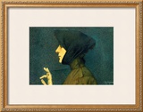 The Woman with a Gold Medallion Framed Giclee Print by Lucien Lévy-Dhurmer