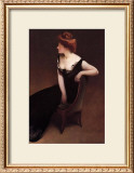 Woman Reclining in Black Dress Poster por John White Alexander
