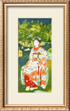 Japanese Woman in Kimono Framed Giclee Print