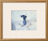 Pansies in a Blue Vase Prints by Arthur Easton