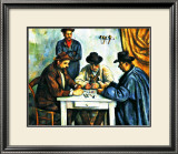 Card Players with Pipes Framed Giclee Print