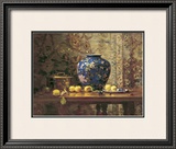 Oriental Vase with Crab Apples Posters by Del Gish