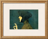 The Woman with a Gold Medallion Framed Giclee Print by Lucien Lévy-Dhurmer