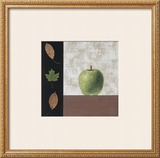 Green Apple and Leaves Posters by John Boyd