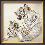 Tigres Blancs, Mere et Fille Posters by Danielle Beck