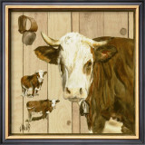 Vache Marron et Blanche Posters by Clauva 
