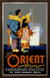 Canadian Pacific Empress Route Framed Giclee Print