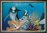 Coral Garden and Dolphin Posters by Mark Mackay