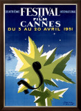 Cannes Film Festival, 1951 Framed Giclee Print by Paul Colin