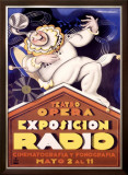 Teatro Opera Radio Framed Giclee Print by Achille Luciano Mauzan