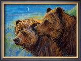 Bear Pair Framed Giclee Print by Georgia Lesley