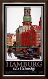 LNER, Hamburg via Grimsby, c.1927 Framed Giclee Print by Frank Newbould