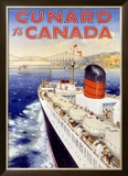Cunard Line, Canada Framed Giclee Print by Charles Eddowes Turner