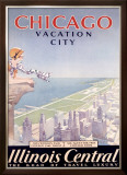 Chicago Illinois Central Tour Framed Giclee Print