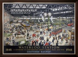 Waterloo Station, Southern Railway, 1948 Framed Giclee Print by Helen Mckie