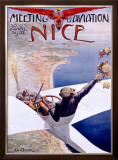 Meeting d'Aviation, Nice, 1910 Framed Giclee Print by Charles Leonce Brosse
