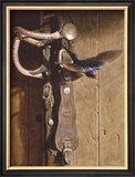 Swallow On Saddlery Limited Edition Framed Print by Peter Munro