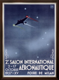 Salon International Aeronautique Framed Giclee Print by Manlio 