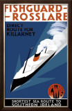 Fishguard-Rosslare, artwork for GWR, 1932 Framed Giclee Print