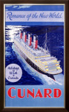 Cunard Line, Romance of the World Framed Giclee Print by Jarvis 