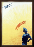 British Airways Sunburst Framed Giclee Print