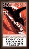 Scotland, Straight as the Crow Flies Framed Giclee Print by Norman Howard