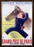 Grand Prix Horse Race, Paris Framed Giclee Print