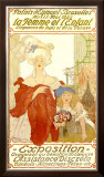 La Femme et l'Enfant Expo Framed Giclee Print by Fernand Toussaint