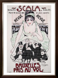 Scala to Bruxelles Framed Giclee Print by Jean-Dominque Van Caulaert