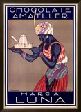 Chocolate Amatller, Marca Luna Framed Giclee Print by Rafael de Penagos