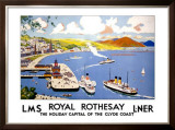 Royal Rothesay, the Holiday Capital of the Clyde Framed Giclee Print by Cecil King