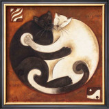 Yin Chi Yang Cats Prints by Aline Gauthier