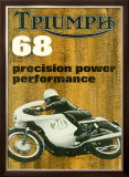 Triumph GP Motorcycle Framed Giclee Print