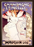 Champagne l'Etincelle Framed Giclee Print by Emile Berchmans