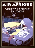 Air Afrique Framed Giclee Print by A. Roquin